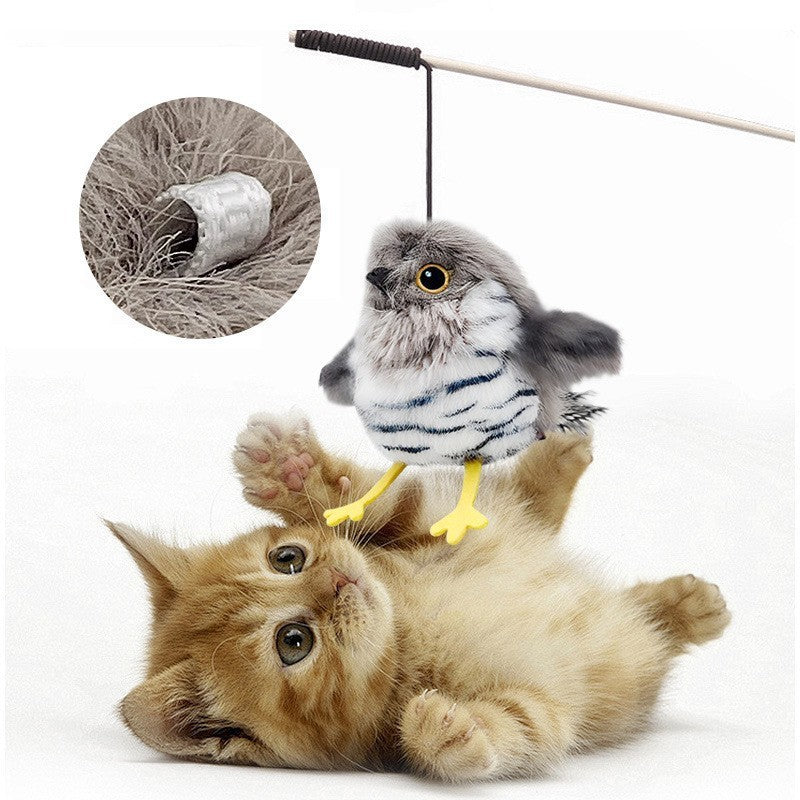 🐾 Cat Toy – Wiggly Bird | Automatic Sound & Motion Pet Teaser