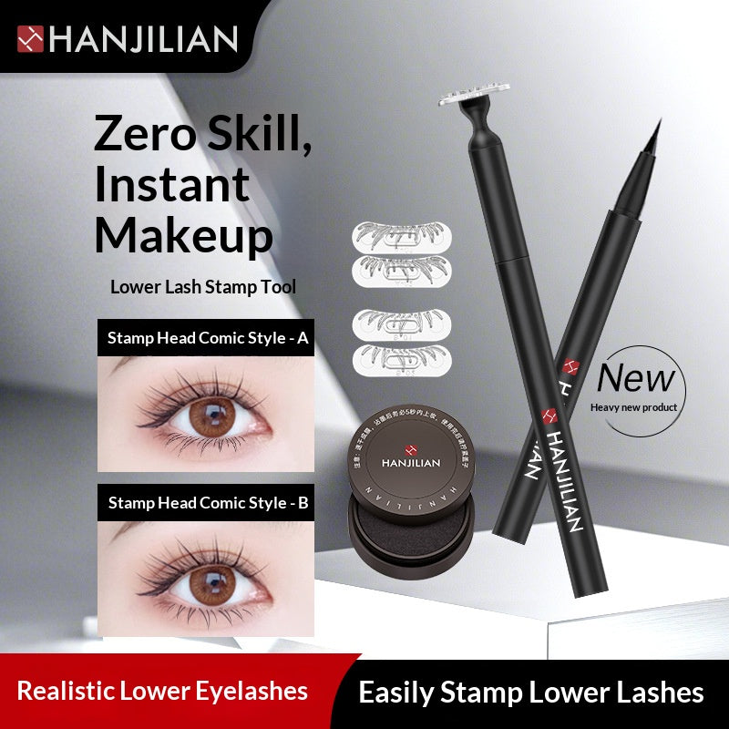 🖊Dual-Ended Lower Lash Stamp & Quick-Dry Eyeliner Pen