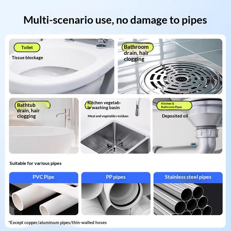 🔥 強力な排水口バブルパウダークリーナー