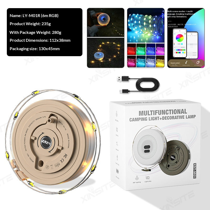 🌟 ポータブル LED キャンプ用ストリングライト