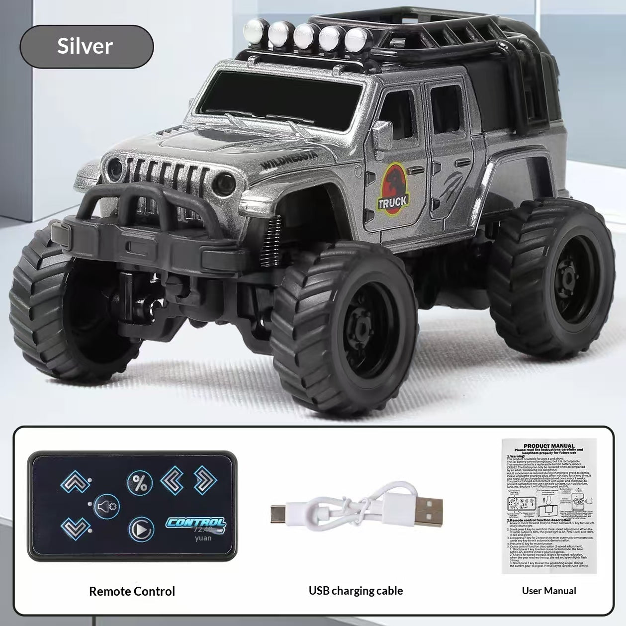 🏁 1:64 Monster Hummer Off-Road RC Car – Speed, Power & Smart Control!
