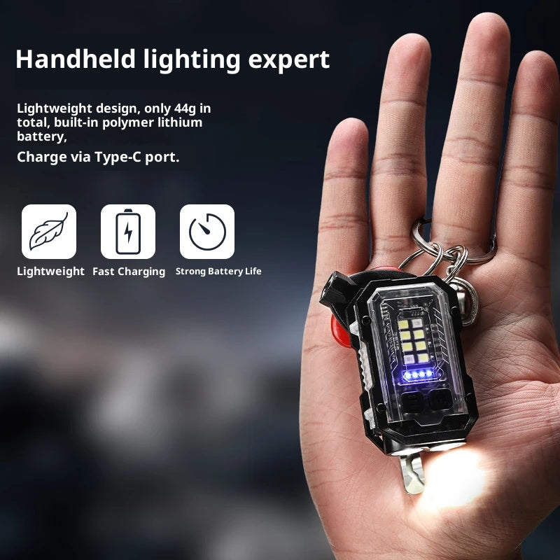 ポータブルキーチェーン懐中電灯 – USB充電式で集中力を高める高出力トーチ