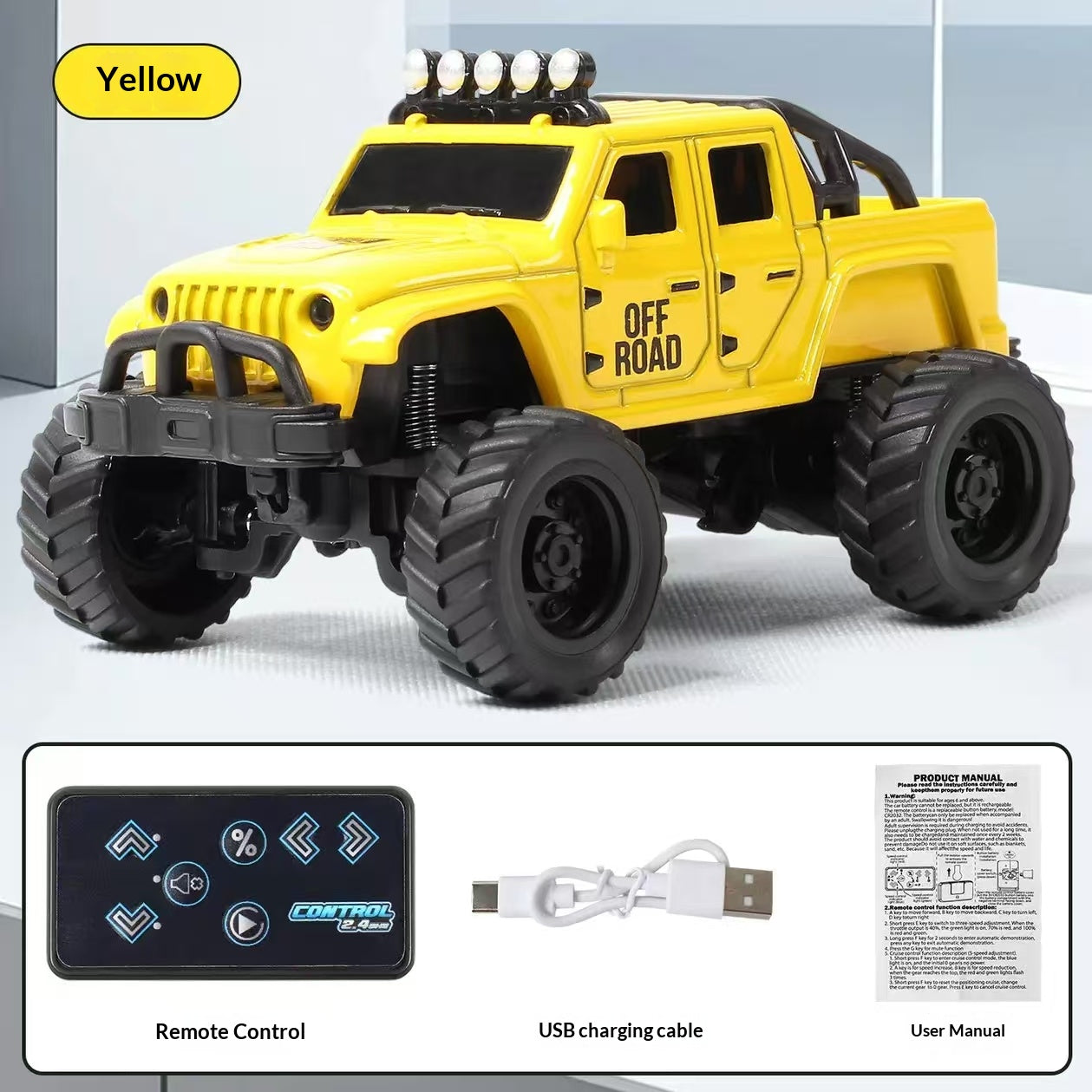 🏁 1:64 Monster Hummer Off-Road RC Car – Speed, Power & Smart Control!