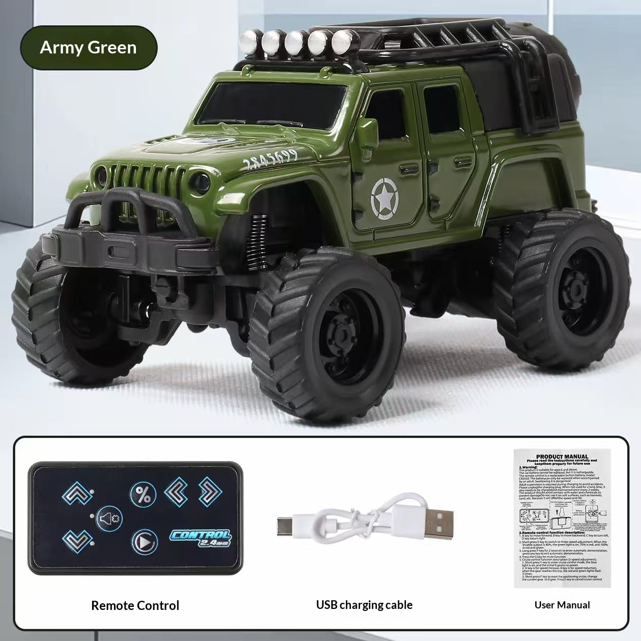 🏁 1:64 Monster Hummer Off-Road RC Car – Speed, Power & Smart Control!