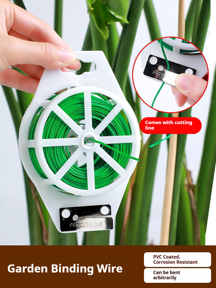 ガーデンツイストタイ – 花、蔓、バラの支柱に使える再利用可能な植物用ワイヤー | 簡単ガーデンファスナー
