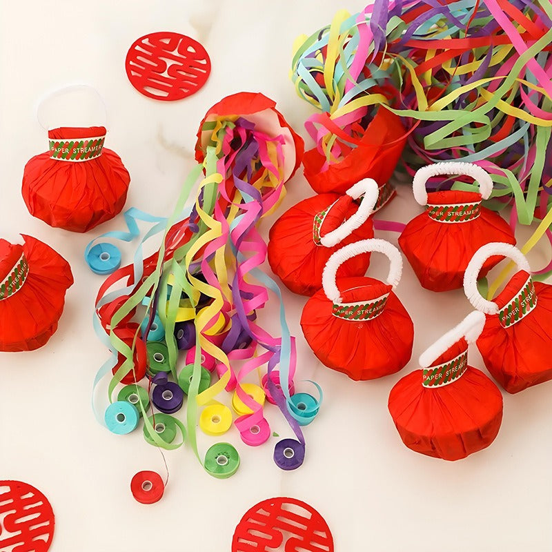 🎉 Hand-Thrown Streamers & Celebration Confetti Cannon