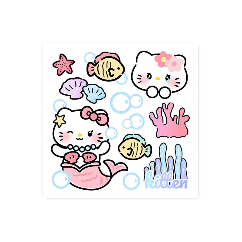 🌟 かわいい漫画のバスルームとキッチンのタイルステッカー